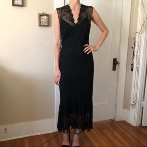 Ellie Tahari Black sheer dress with slip